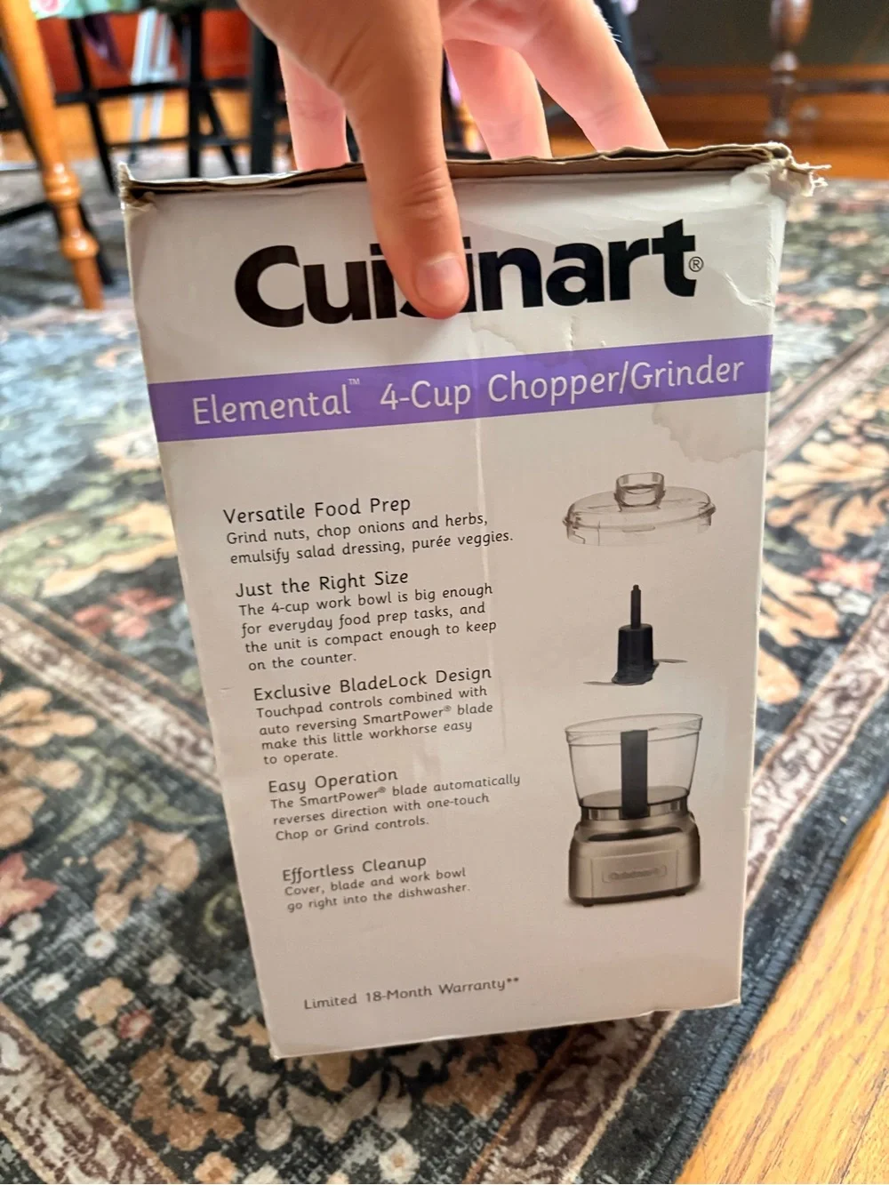 Never used Cuisinart Silver and Clear 4-Cup Chopper/Grinder